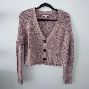 American Eagle Cropped Cardigan, SIZE SMALL, dusty rose color